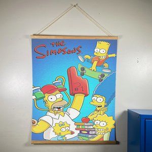 The Simpsons Cartoon Canvas Wooden Gold Hanger